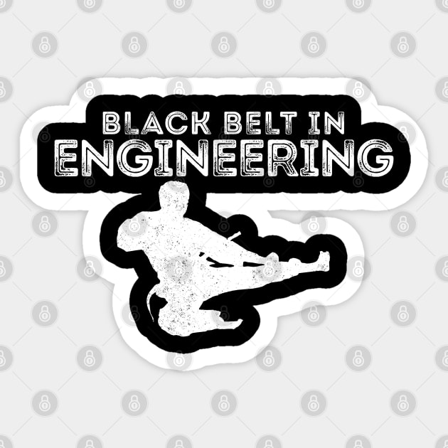 BLACK BELT IN ENGINEERING Sticker by giovanniiiii